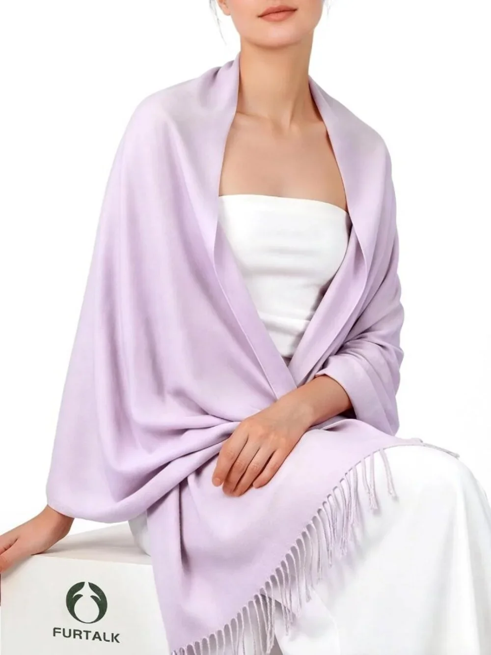 Cozy Cashmere Feel Shawl Wrap Blanket Scarf for Weddings & Special Occasions